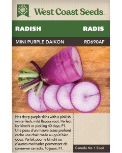 Mini Purple Daikon Radishes Vegetables Seeds - West Coast Seeds