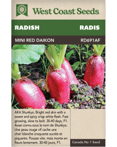 Mini Red Daikon Radishes Vegetables Seeds - West Coast Seeds