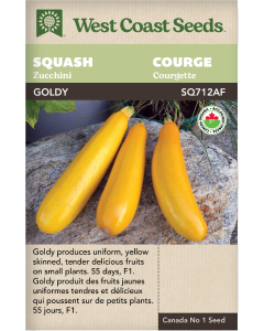 Goldy Certified Organic Zucchini Squash Vegetables Seeds - West Coast Seeds