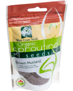 Brown Mustard Certified Organic Sprouting Mustard Vegetable Seeds - West Coast Seeds - SS108A