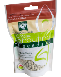 Green Peas Certified Organic Sprouting Peas Vegetable Seeds - West Coast Seeds - SS110A