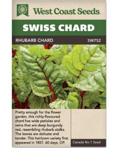 Rhubarb Chard Swiss Chard Vegetable Seeds - West Coast Seeds - SW752A