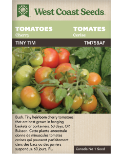 Tiny Tim Cherry Tomatoes Vegetables Seeds - West Coast Seeds