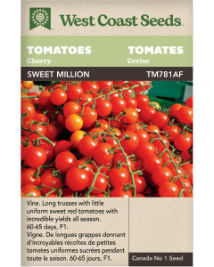 Sweet Million Cherry F1 Cherry Tomatoes Vegetables Seeds - West Coast Seeds