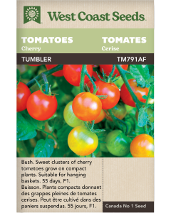 Tumbler Cherry F1 Cherry Tomatoes Vegetables Seeds - West Coast Seeds