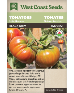 Black Krim Certified Organic Beefsteak Tomatoes Vegetables Seeds - West Coast Seeds
