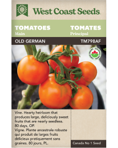 Old German Certified Organic Main Tomatoes Vegetables Seeds - West Coast Seeds