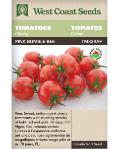 Pink Bumble Bee Certified Organic Cherry Tomatoes Vegetables Seeds - West Coast Seeds