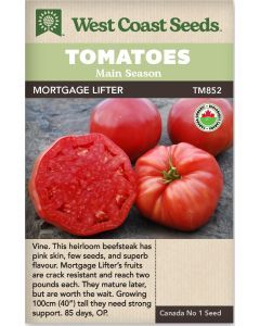 Mortgage Lifter Certified Organic (50 Seeds) Beefsteak Tomatoes Vegetable Seeds - West Coast Seeds - TM852A