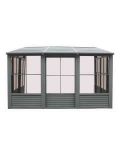 Gazebo Penguin Florence Add-A-Room with Metal Roof 10 Ft. x 16 Ft. in Slate