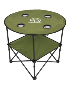 28" diameter fabric round portable table Moss