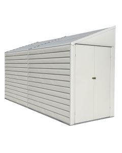 Yardsaver® 4 x 10 ft Steel Storage Shed Pent Roof Eggshell