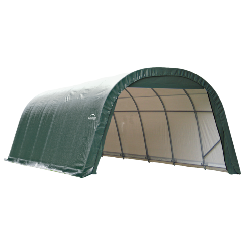 ShelterCoat 13 x 28英尺 防风防雪额定车库 圆顶 绿色 STD