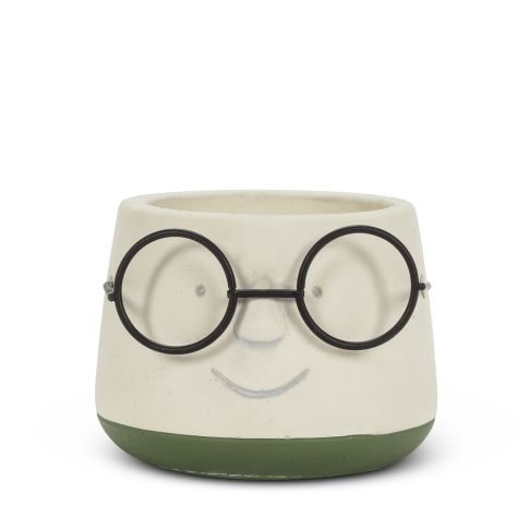 Small Face Planter with Glasses