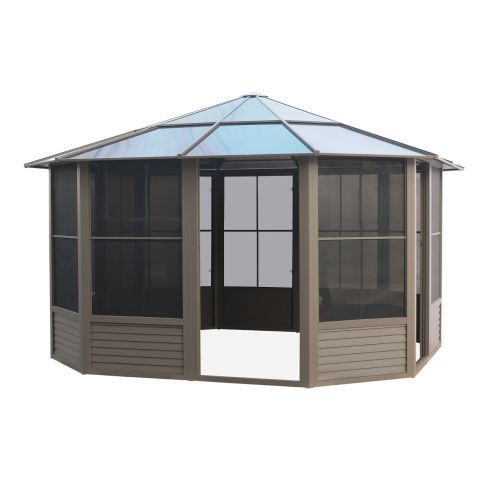 Gazebo Penguin Florence Solarium 12 Ft. x 12 Ft. in Sand