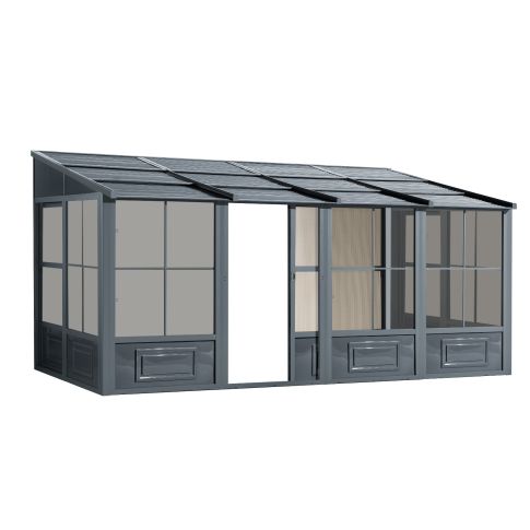 Gazebo Penguin Florence Add-A-Room with Metal Roof 8 Ft. x 16 Ft. in Slate