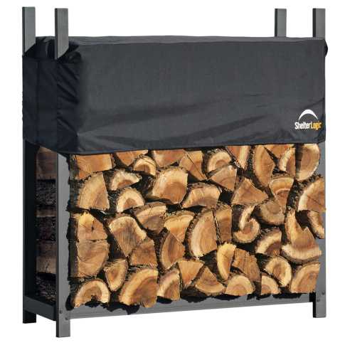 Ultra Duty Firewood Rack with Cover 4 ft.
