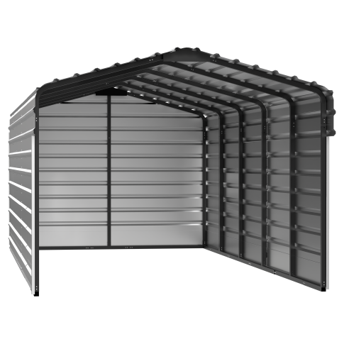 Arrow Steel Carport With 3 Wall Kits, 10X24X07