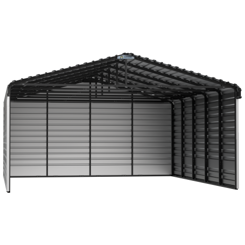 Arrow Steel Carport With 3 Wall Kits, 20X24X09