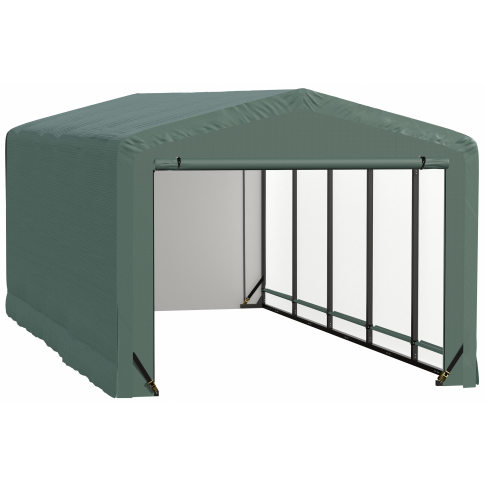 ShelterTube Wind and Snow-Load Rated Garage, 10x23x8 Green
