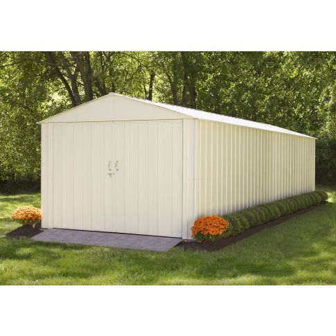 Commander 10 x 25 ft. Steel Storage Building Eggshell