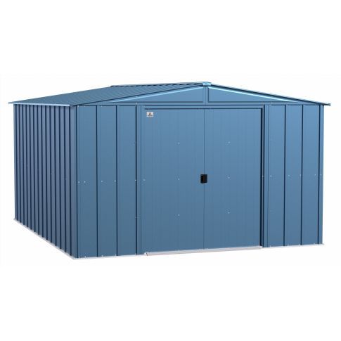 Arrow Classic Steel Storage Shed, 10x12, Blue Grey