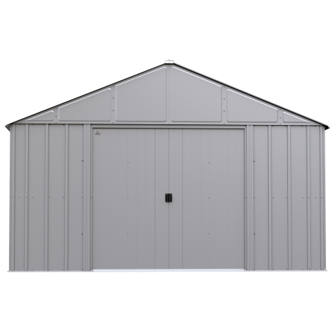 Abri de jardin Arrow Classic en métal, 12 x 14, gris cannelé