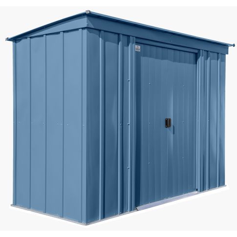 Arrow Classic Steel Storage Shed, 8x4, Gris bleu