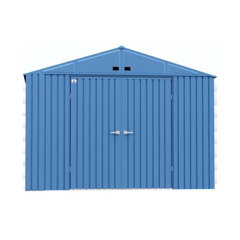 Arrow Elite Steel Storage Shed, 10x12, Blue Grey