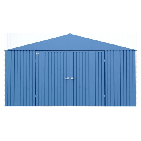 Arrow Elite Steel Storage Shed, 14x14, Blue Grey