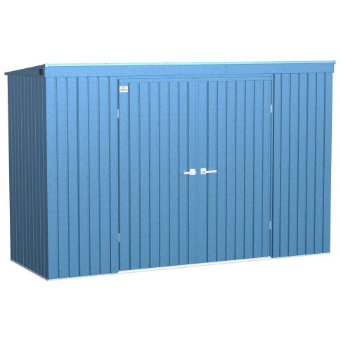 Abri de rangement Arrow Elite en acier, 10 x 4, bleu gris