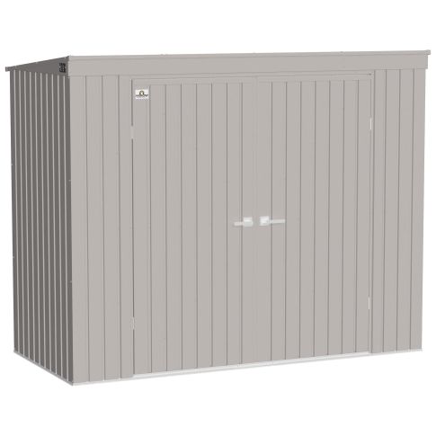 Abri de rangement Arrow Elite en acier, 8 x 4, gris froid