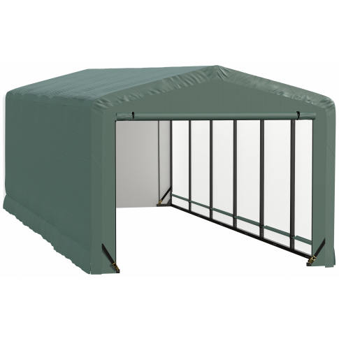 ShelterTube Wind and Snow-Load Rated Garage, 10x27x8 Green