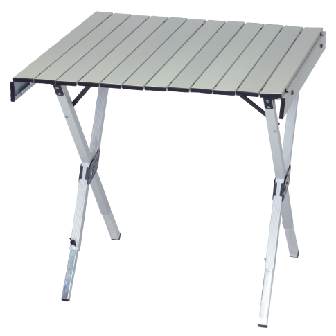 Aluminum expandable roll top table