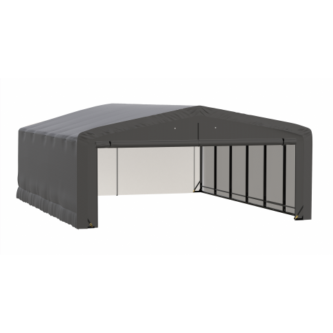 ShelterTube Wind and Snow-Load Rated Garage, 20x27x10 Gray