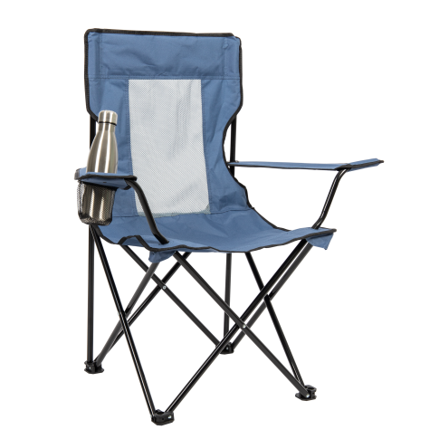 Mesh back quad camping chair Steel