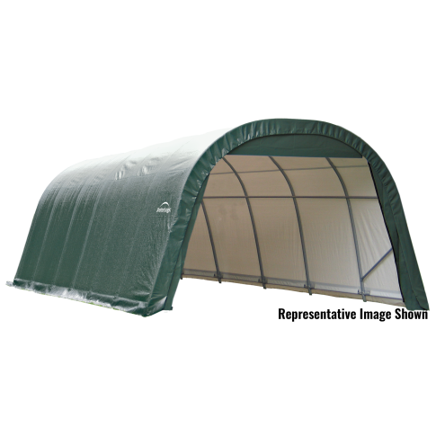 ShelterCoat 12 x 28 ft. Wind and Snow Rated Garage Round Green STD