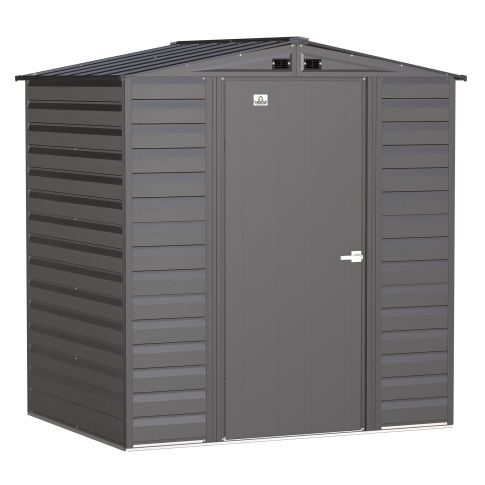 Arrow Select Steel Storage Shed, 6x5, Charcoal