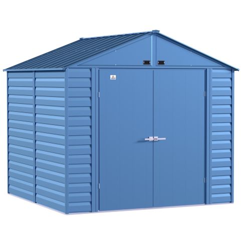 Arrow Select Steel Storage Shed, 8x8, Blue Grey