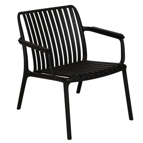 Corriveau Summer stripe line one-seater chair wtih arm, Black
