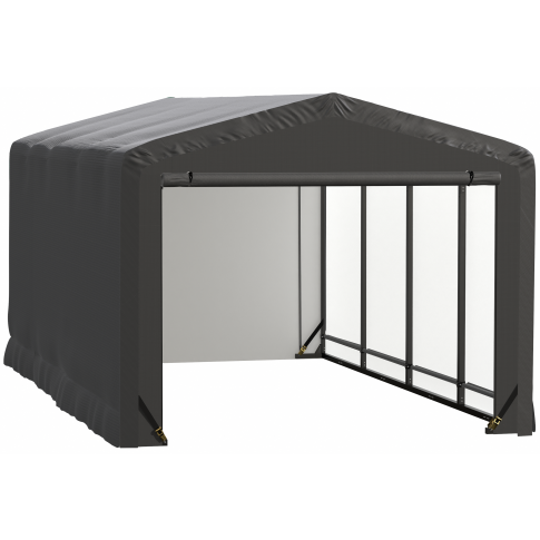ShelterTube Wind and Snow-Load Rated Garage, 10x18x8 Gray