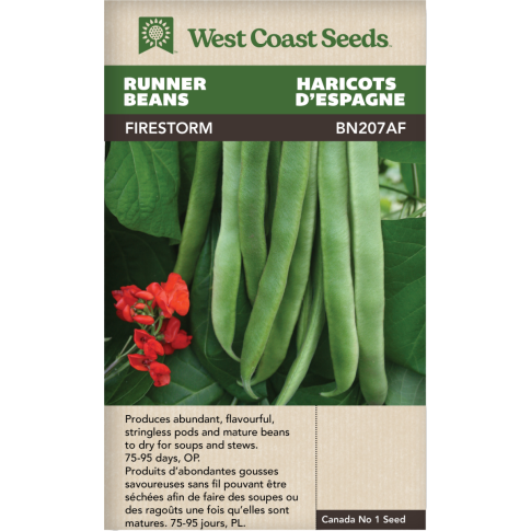 Firestorm Runner Beans Vegetables Seeds - West Coast Seeds