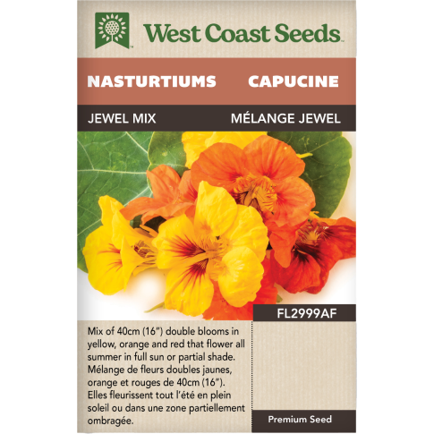 Mélange Jewel Annuel Capucines Fleurs Graines - West Coast Seeds