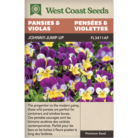 Johnny Jump Up Perennial Pansies & Violas Flowers Seeds - West Coast Seeds