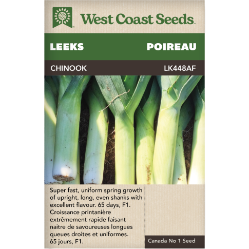Chinook F1 Certified Organic Leeks Vegetables Seeds - West Coast Seeds