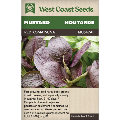 Komatsuna Red F1 Komatsuna Mustard Vegetables Seeds - West Coast Seeds