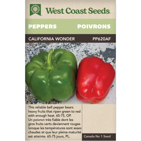 California Wonder 300 Sweet Peppers Vegetables Seeds - West Coast Seeds