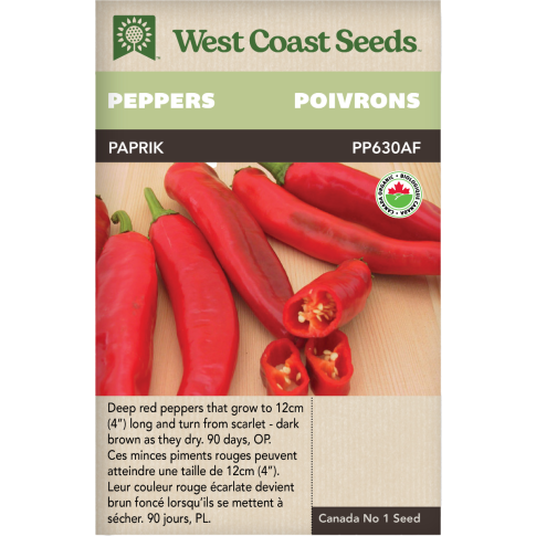 Paprik Certified Organic Sweet Peppers Vegetables Seeds - West Coast Seeds
