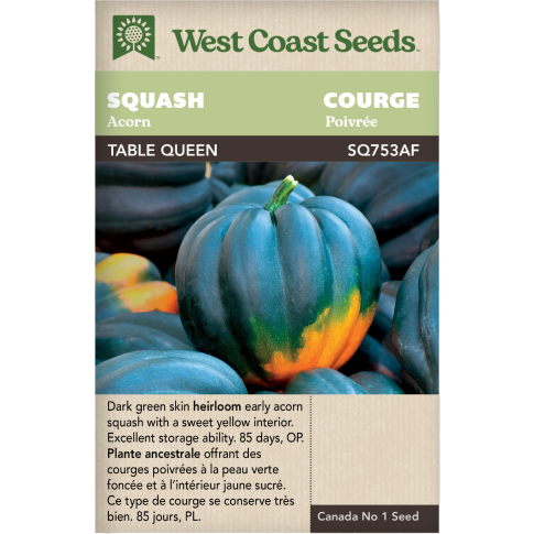 Table Queen Gland Courge Légumes Graines - West Coast Seeds