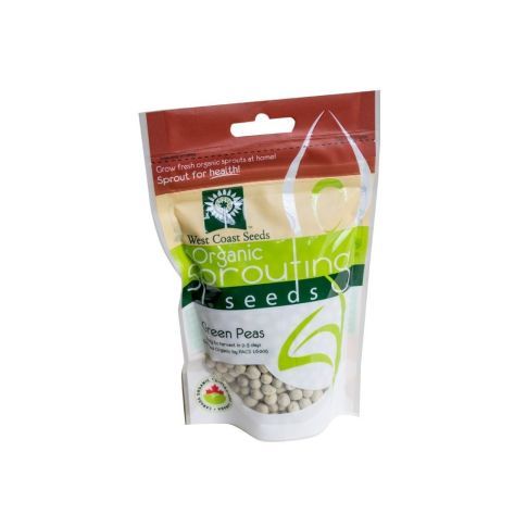 Green Peas Certified Organic Sprouting Peas Vegetable Seeds - West Coast Seeds - SS110A